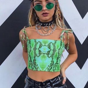 Jade Clark snakeskin festival top